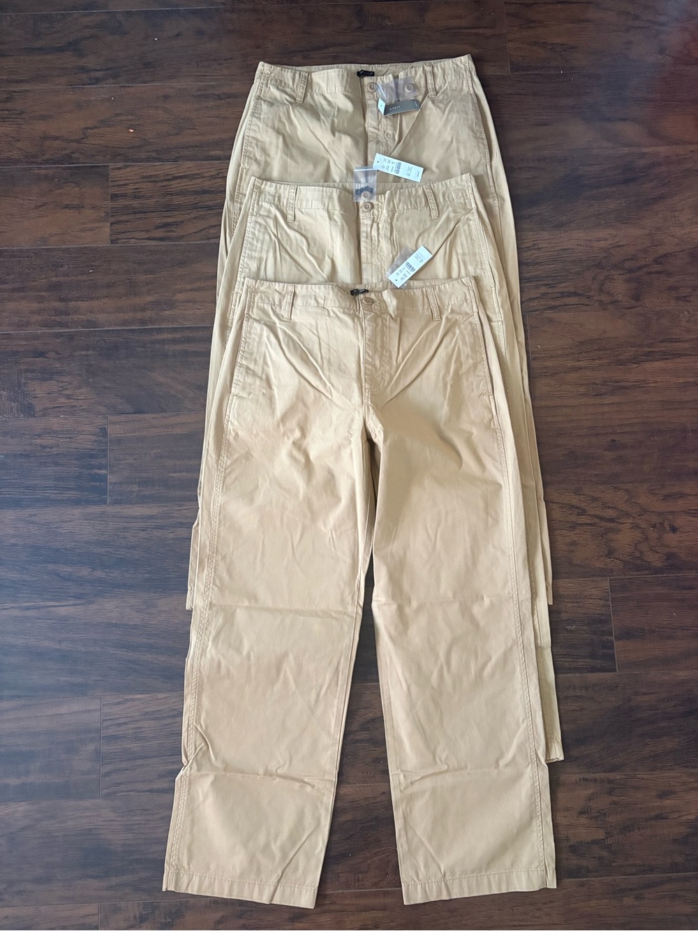 3 pairs of NWT J. Crew Chinos and Khakis in Tan color size 28